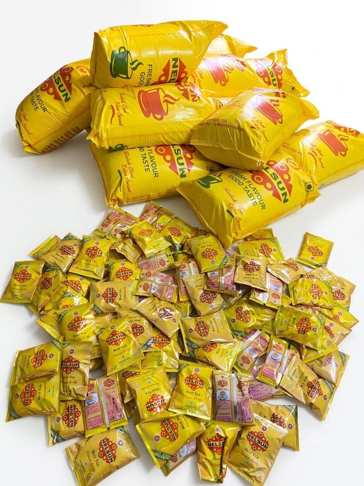 Nelsun brand-printed retail tea pouches and packets